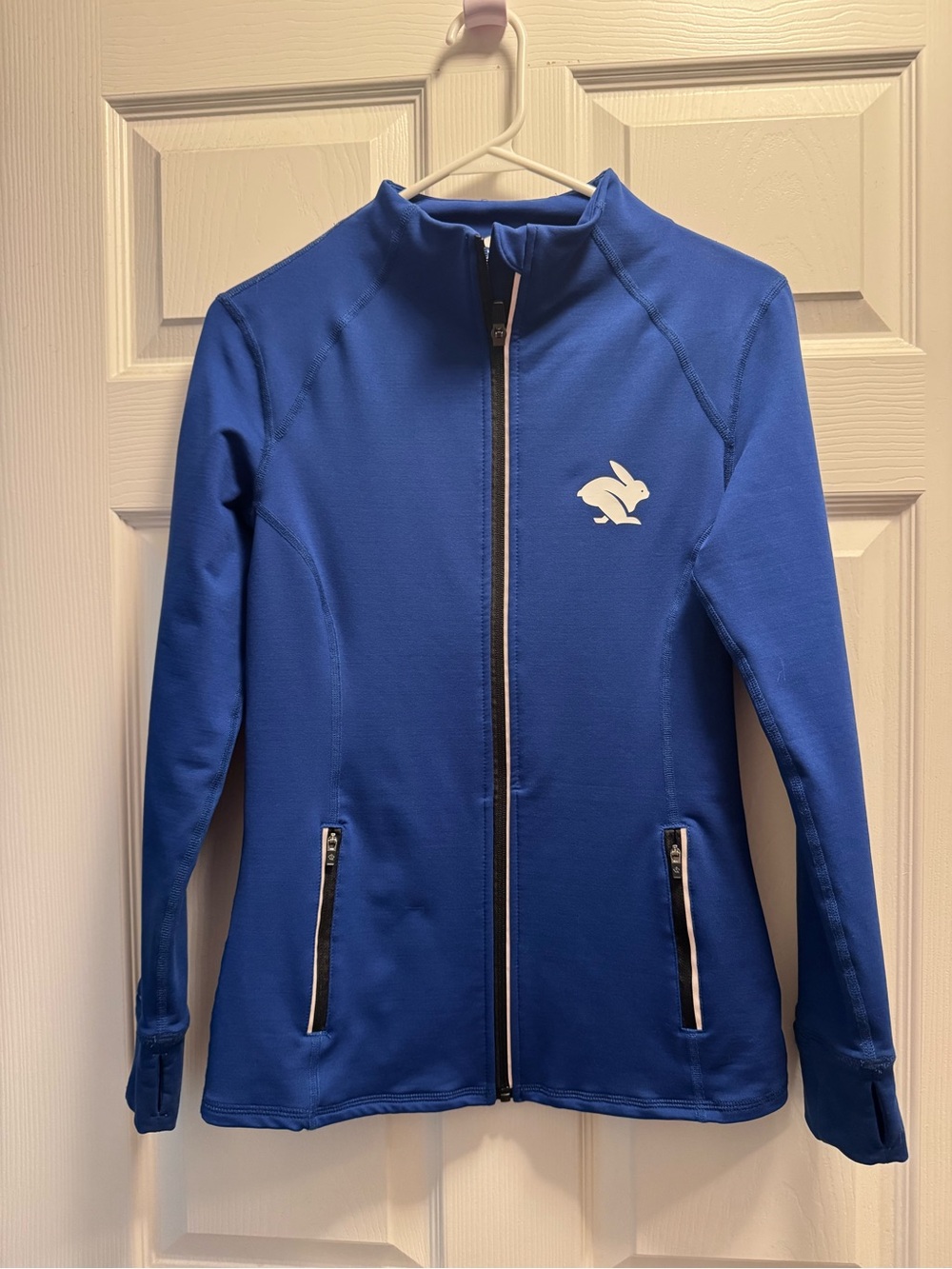 Women's rabbit Blue Jacket with White Logo